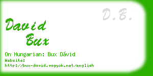 david bux business card